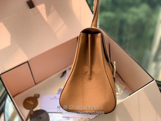 DELVAUX女包 春夏新款 Brillant系列手袋 德爾沃女手提包 女手腕包 Dv0028 焦糖色 Delvaux單肩包  fcs1334